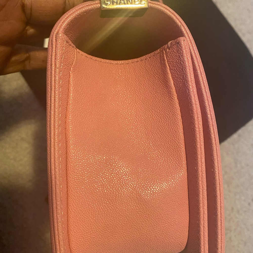 *SOLD* CHANEL Pink Caviar Boy Bag - Picture 14 of 16
